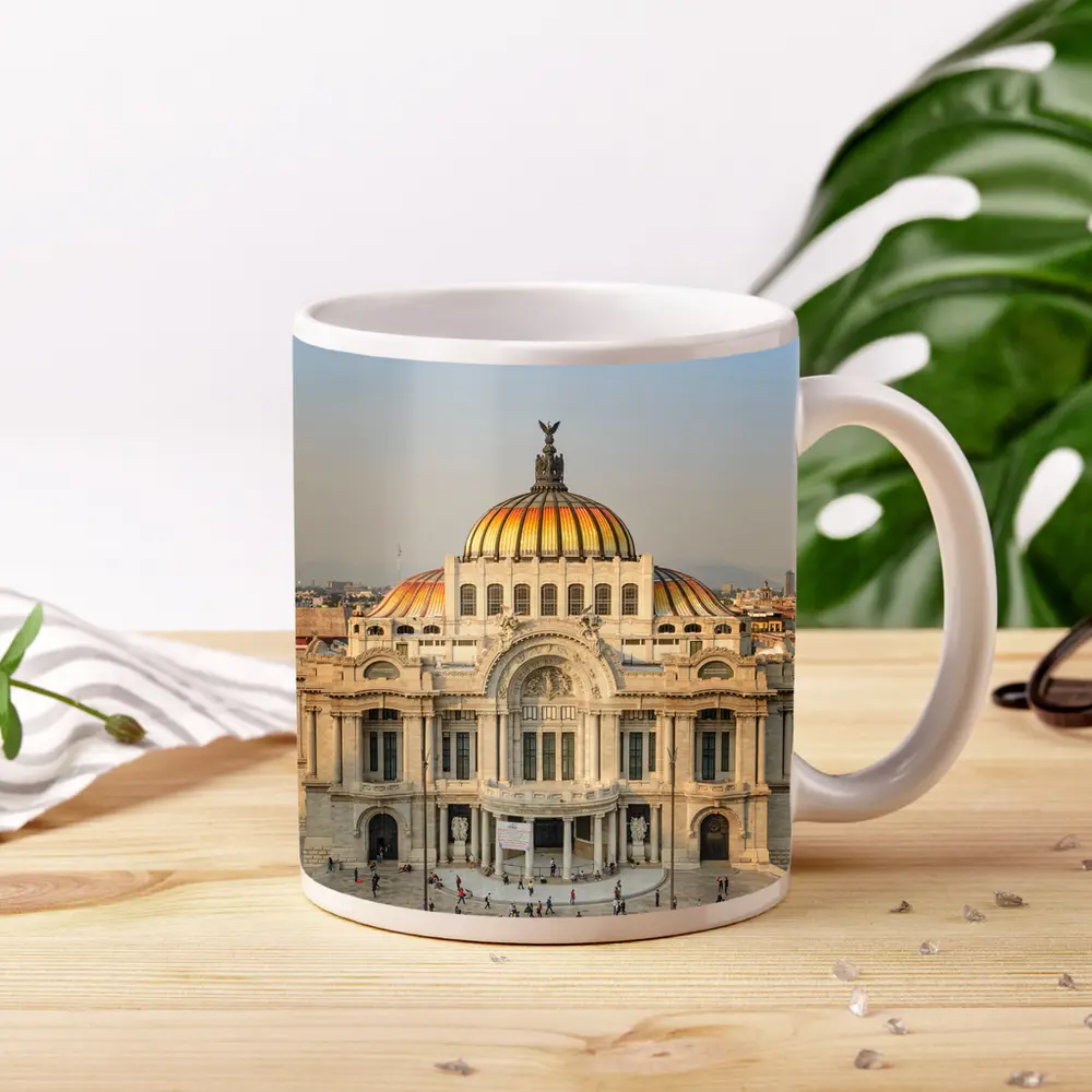 Palacio de Bellas Artes Mexico City Aerial – Mugs