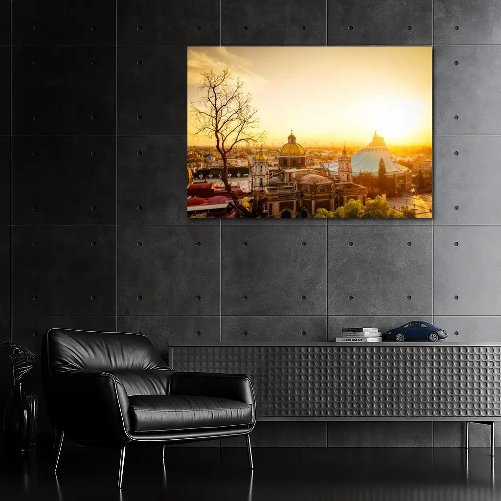 Basilica of Guadalupe Mexico City Sunset – Wall Art