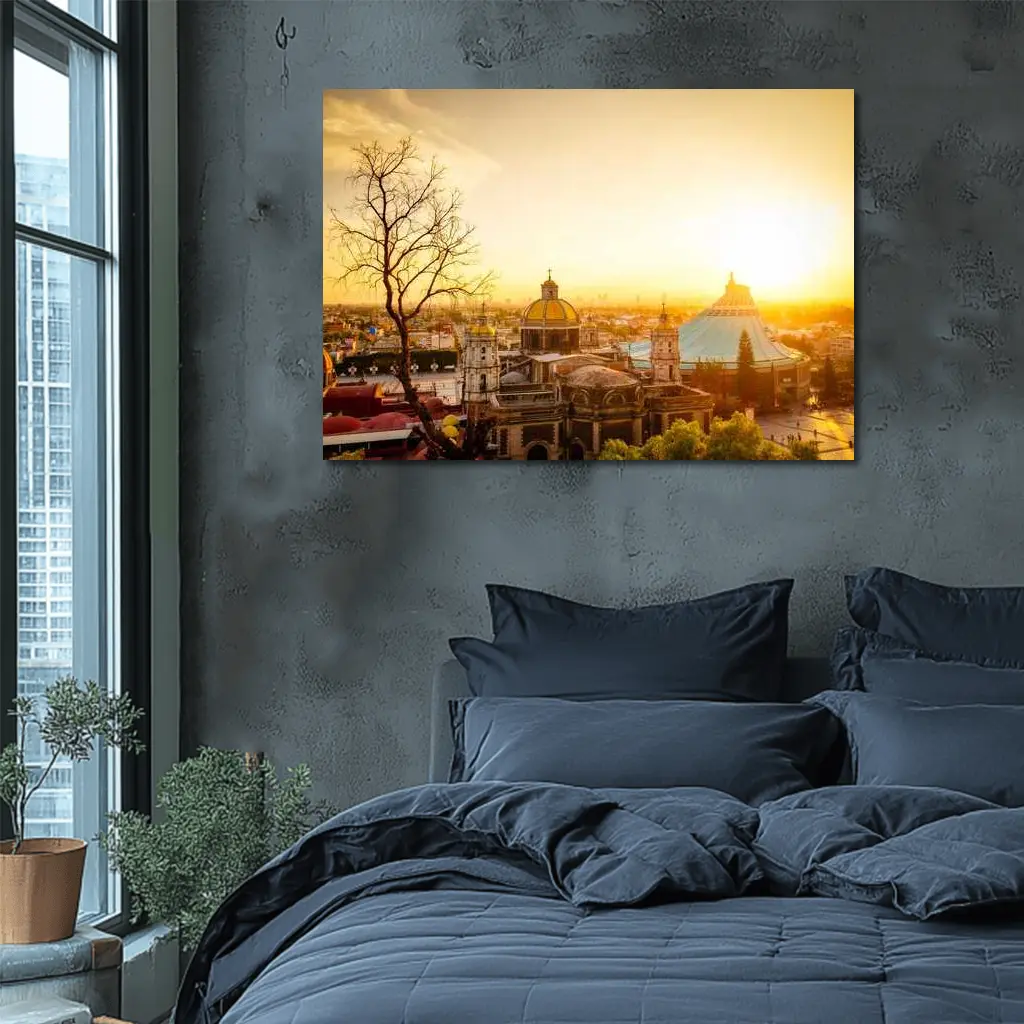 Basilica of Guadalupe Mexico City Sunset – Wall Art