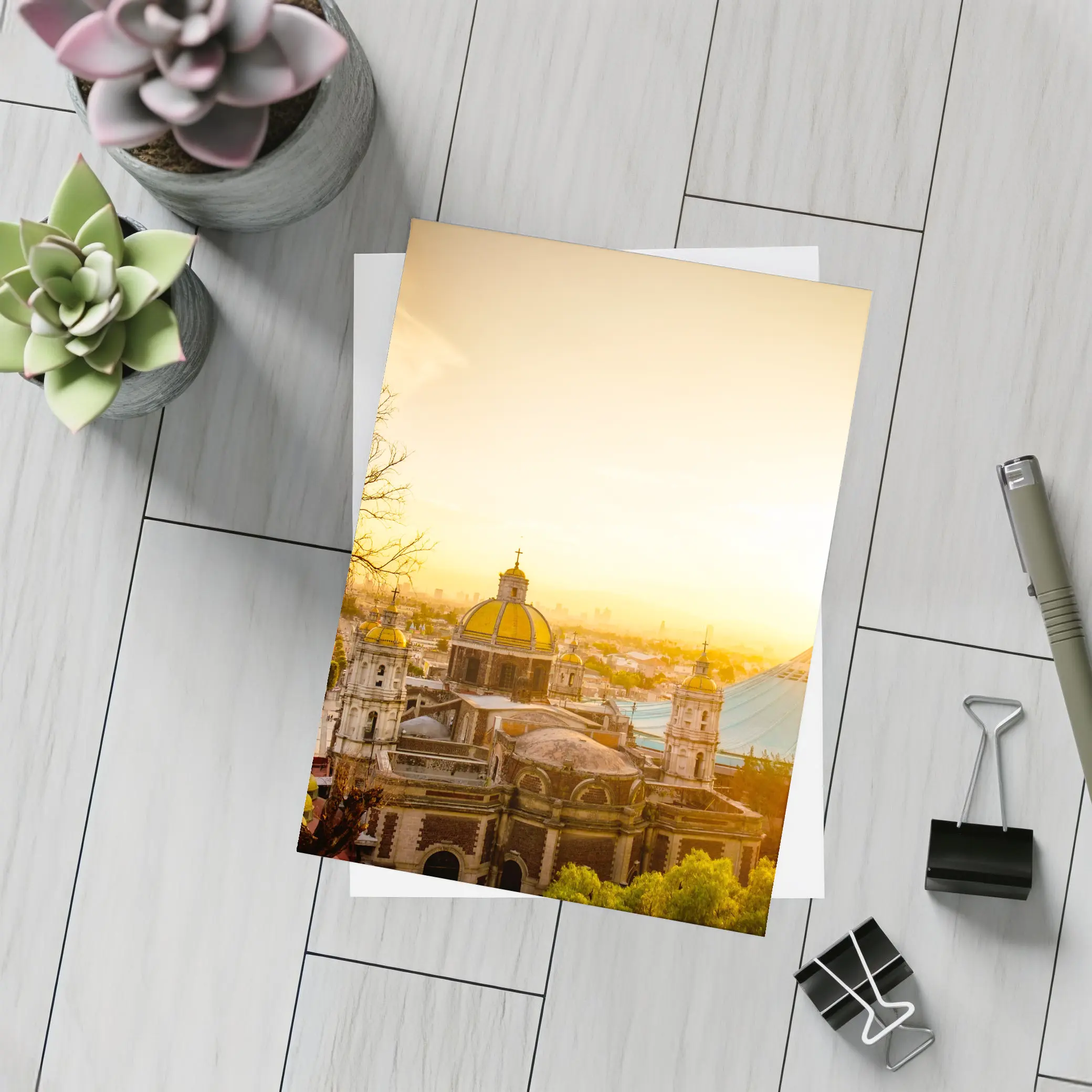 Basilica of Guadalupe Mexico City Sunset – Postcards