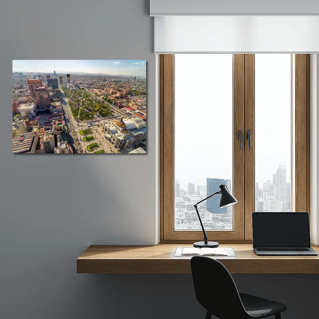 Mexico City Aerial View Palacio Bellas Artes – Wall Art