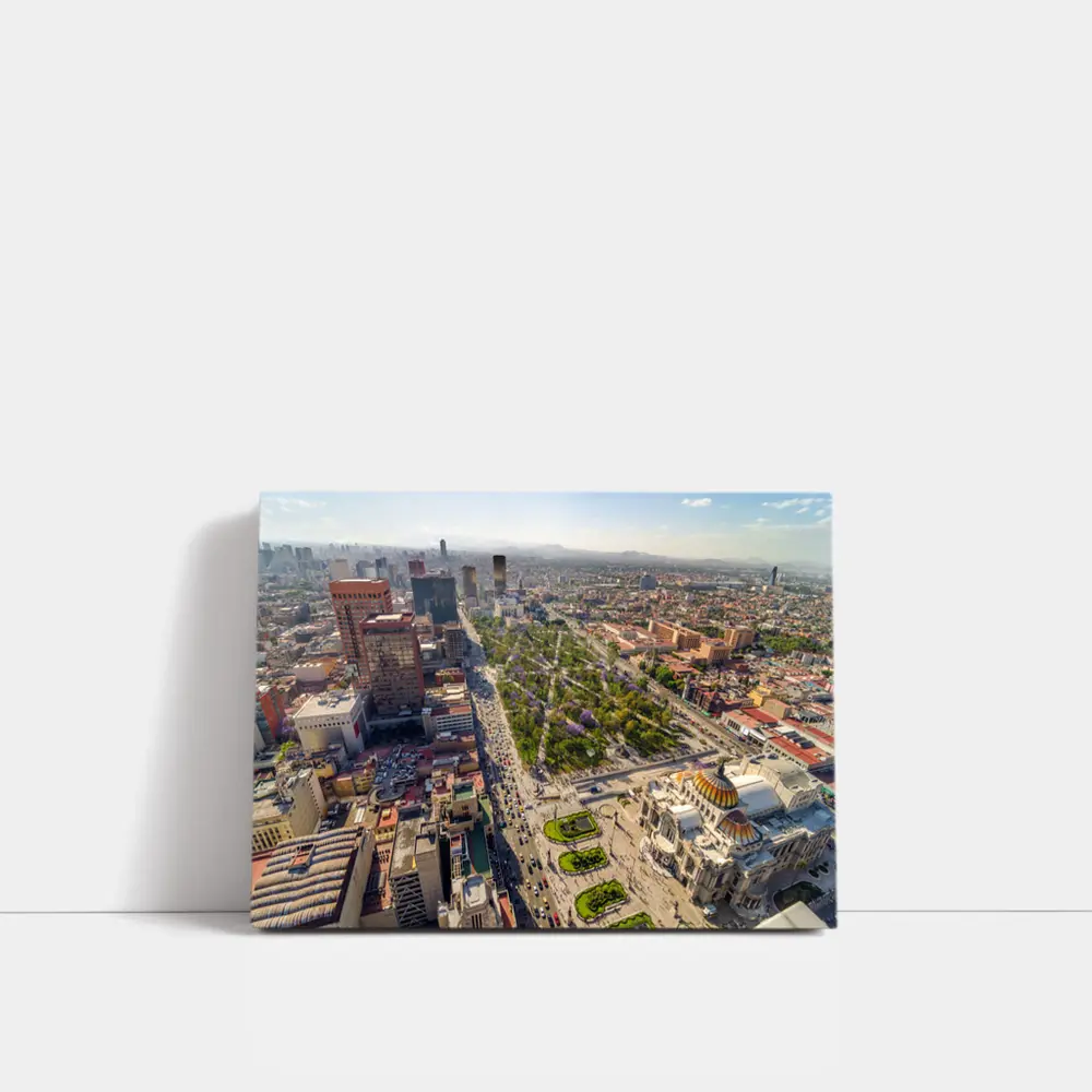 Mexico City Aerial View Palacio Bellas Artes – Wall Art