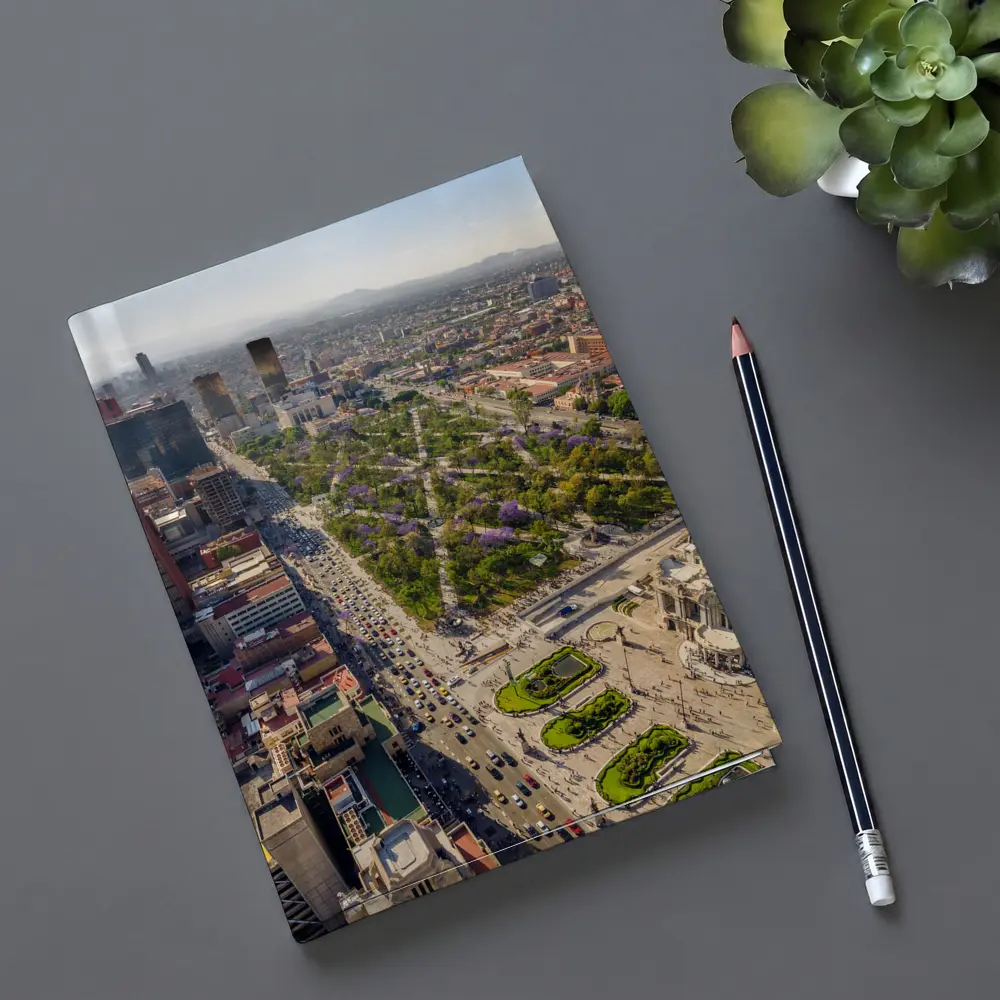 Mexico City Aerial View Palacio Bellas Artes – Notebooks