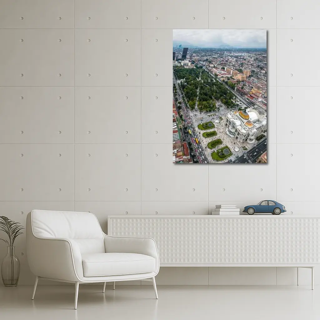 Mexico City Aerial View Palacio Bellas Artes – Wall Art