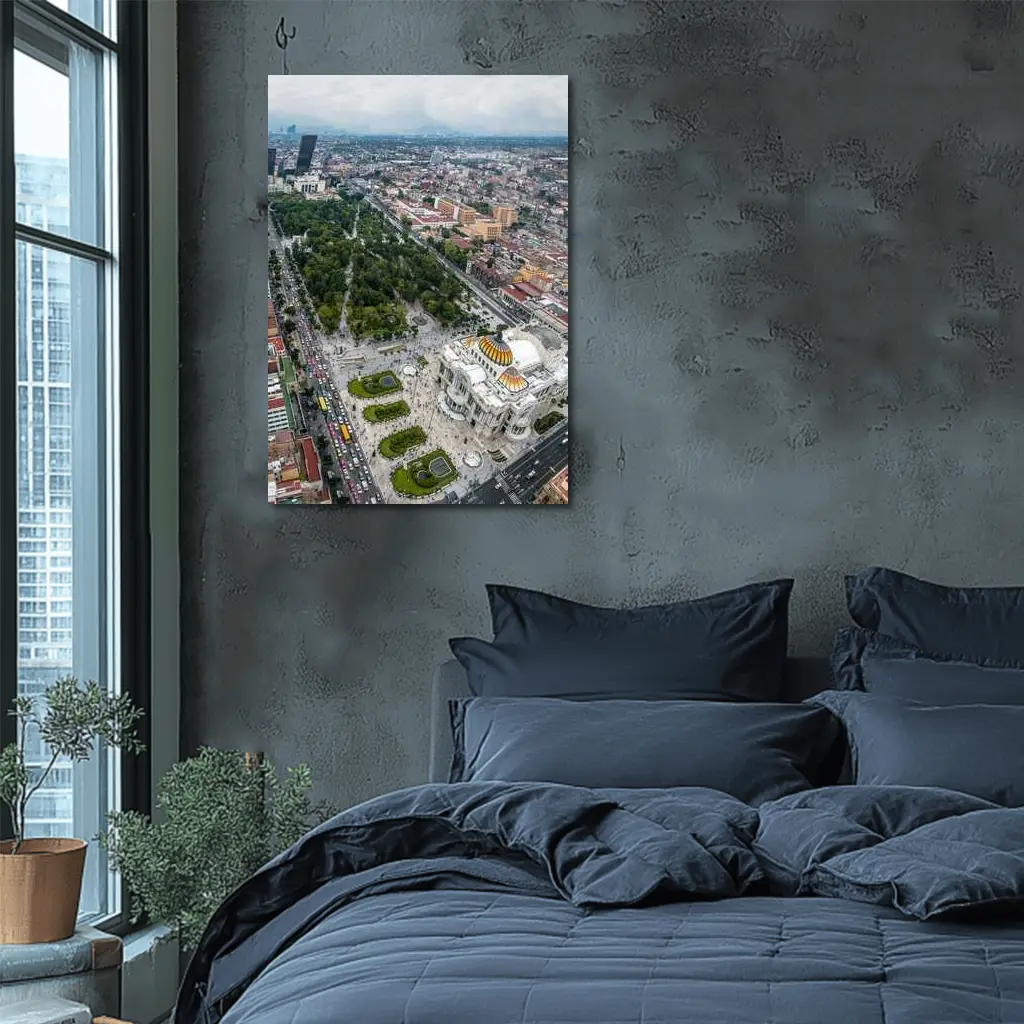 Mexico City Aerial View Palacio Bellas Artes – Wall Art