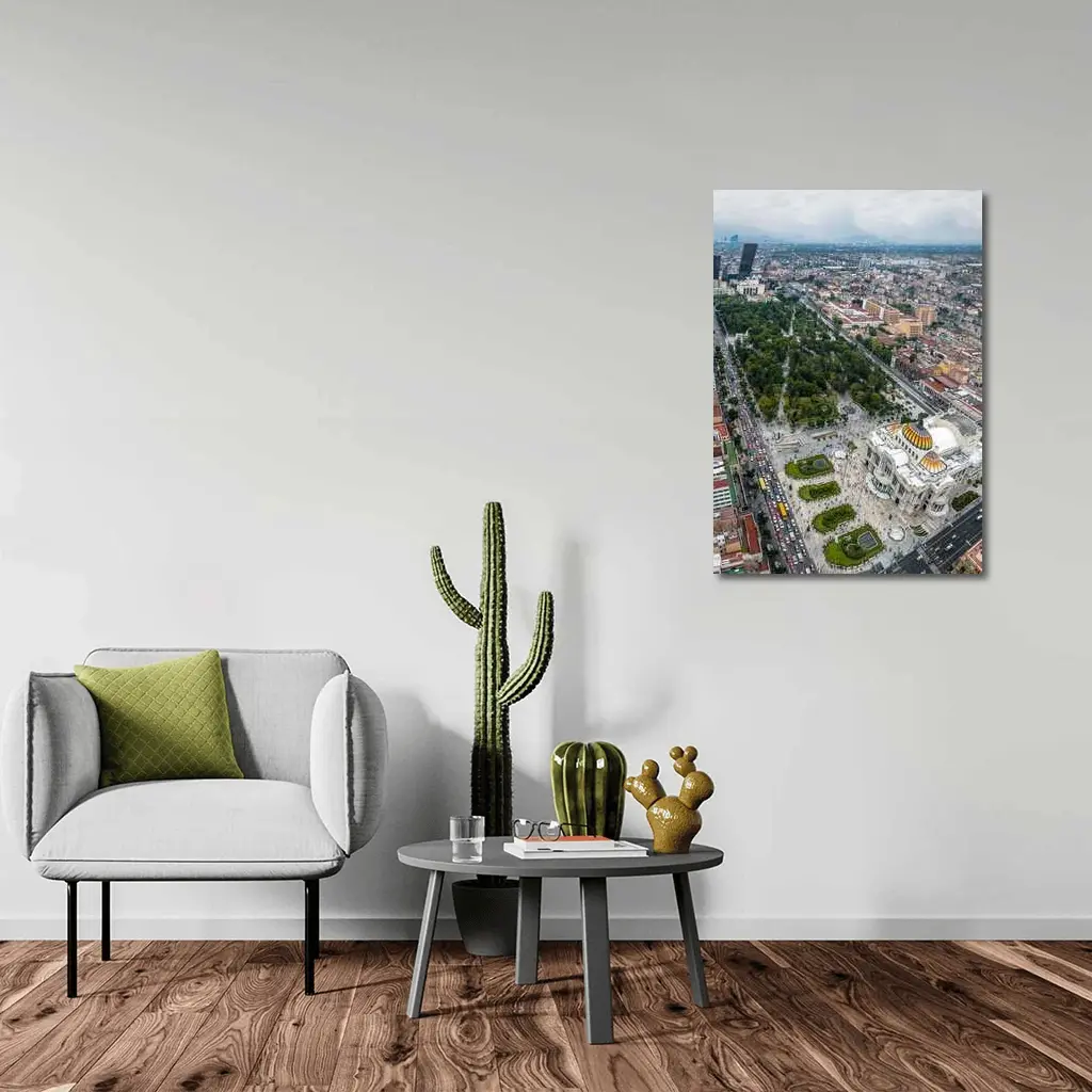 Mexico City Aerial View Palacio Bellas Artes – Wall Art