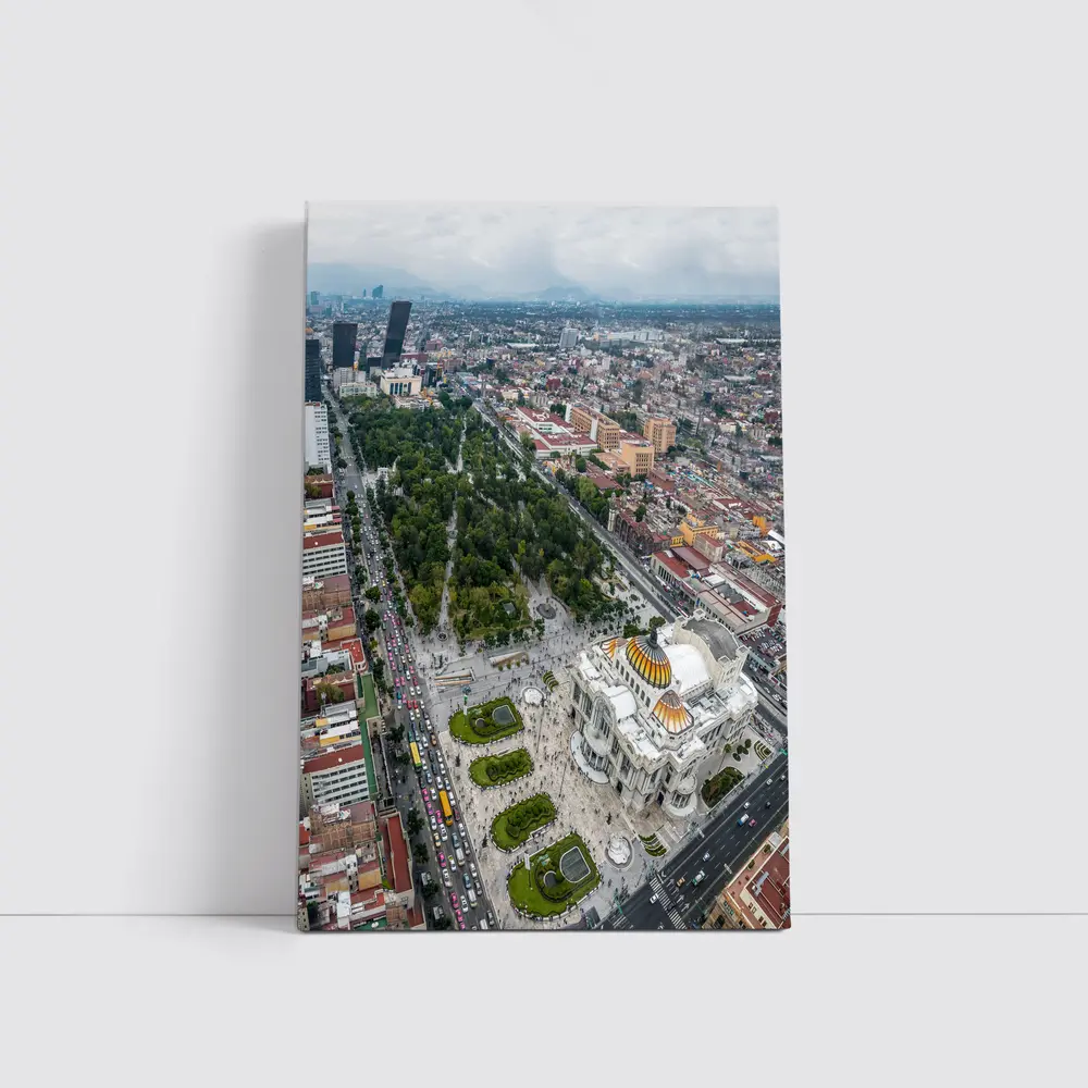 Mexico City Aerial View Palacio Bellas Artes – Wall Art