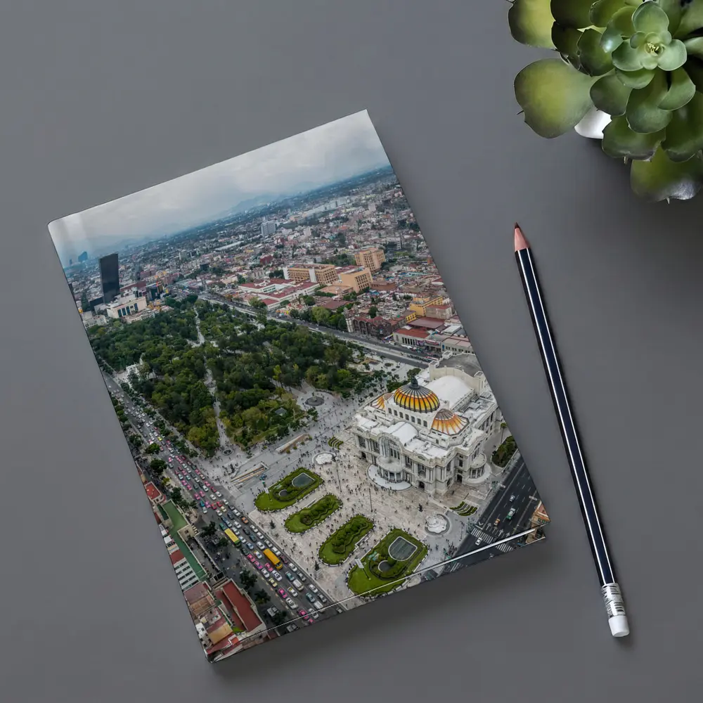 Mexico City Aerial View Palacio Bellas Artes – Notebooks