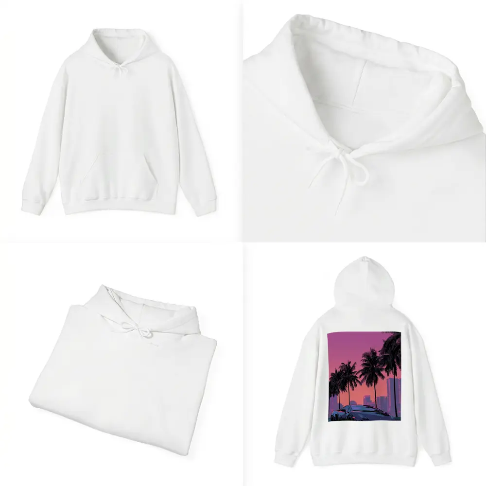 Lamborghini Gallardo Miami Sunset Palm Trees – Hoodies