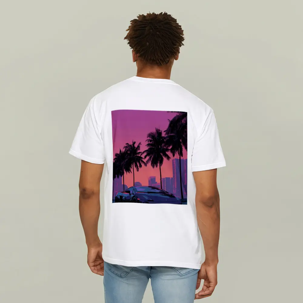 Lamborghini Gallardo Miami Sunset Palm Trees – T-Shirts