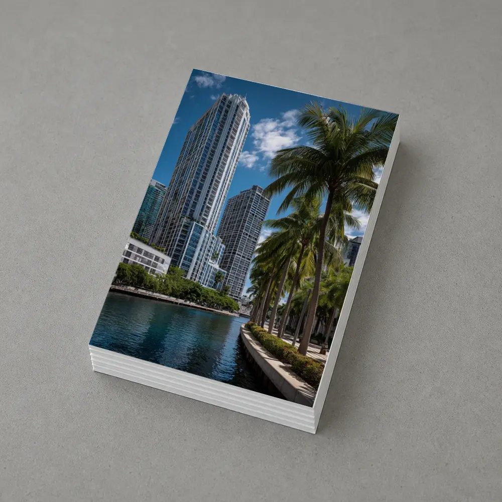 Miami River Downtown Skyline Palm Trees – Postcards