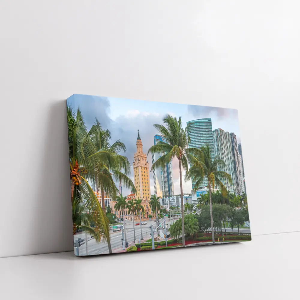 Miami Freedom Tower Palm Trees Skyline – Wall Art