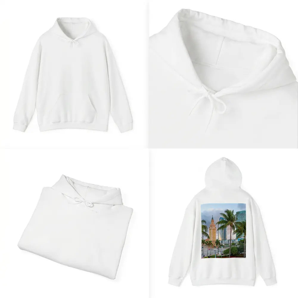 Miami Freedom Tower Palm Trees Skyline – Hoodies