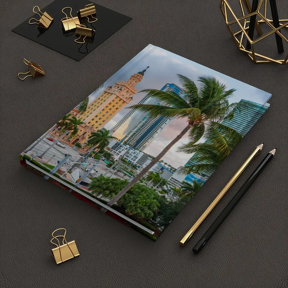 Miami Freedom Tower Palm Trees Skyline – Notebooks