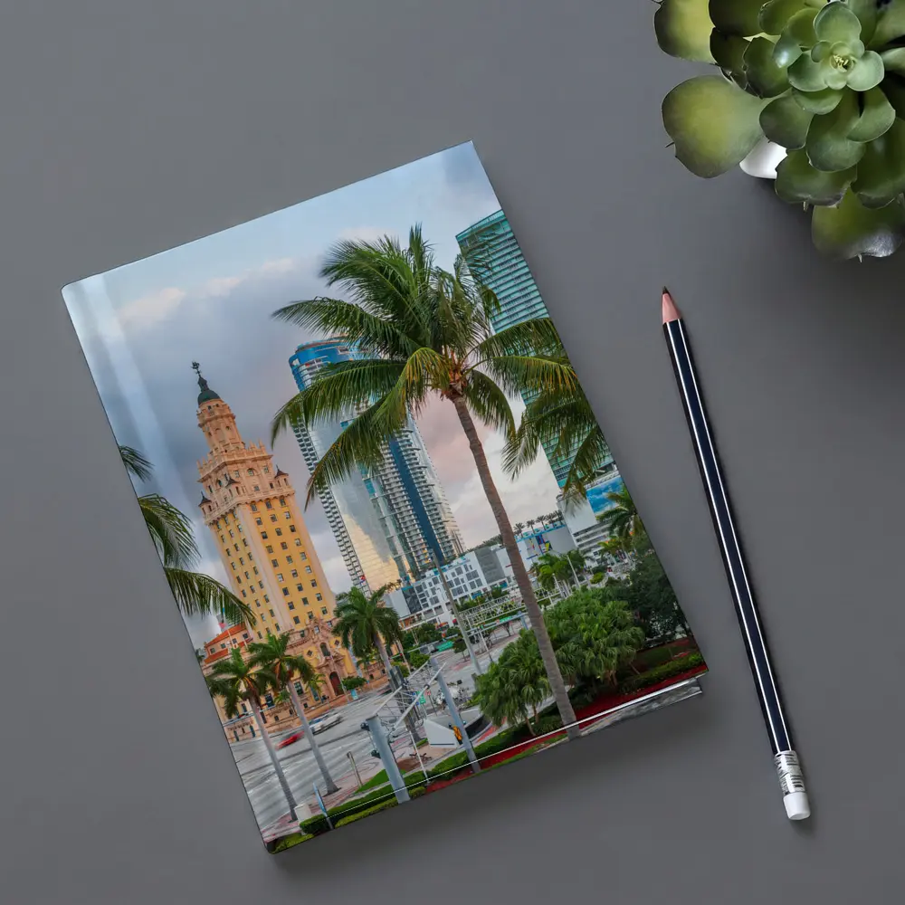 Miami Freedom Tower Palm Trees Skyline – Notebooks