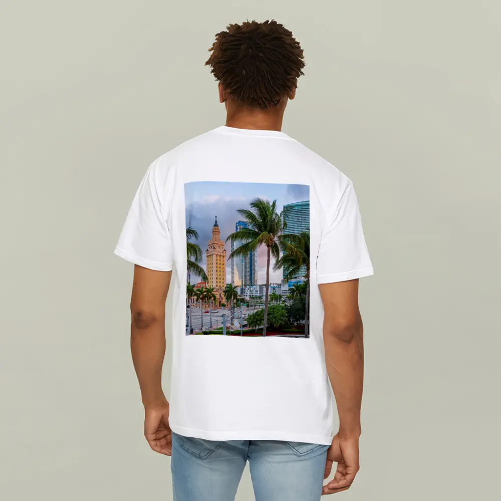 Miami Freedom Tower Palm Trees Skyline – T-Shirts