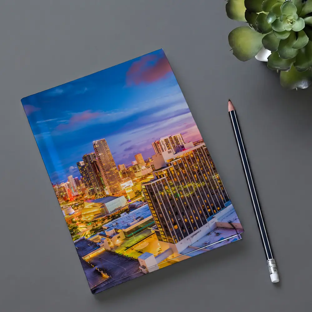 Miami Downtown Skyline At Sunset Dusk – Notebooks