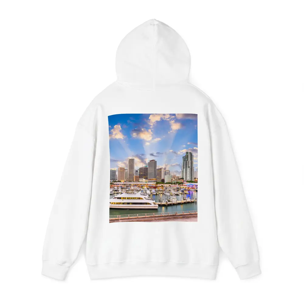 Miami Downtown Skyline Marina Waterfront View – Hoodies
