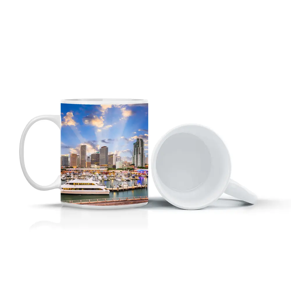 Miami Downtown Skyline Marina Waterfront View – Mugs