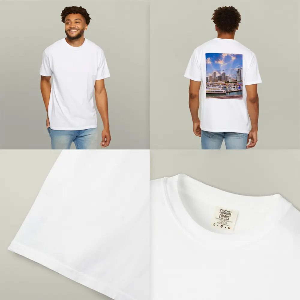 Miami Downtown Skyline Marina Waterfront View – T-Shirts
