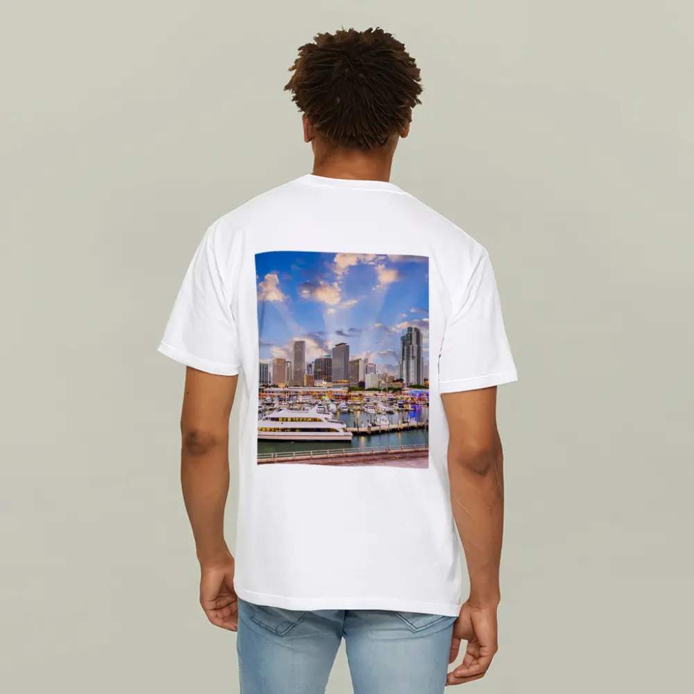 Miami Downtown Skyline Marina Waterfront View – T-Shirts