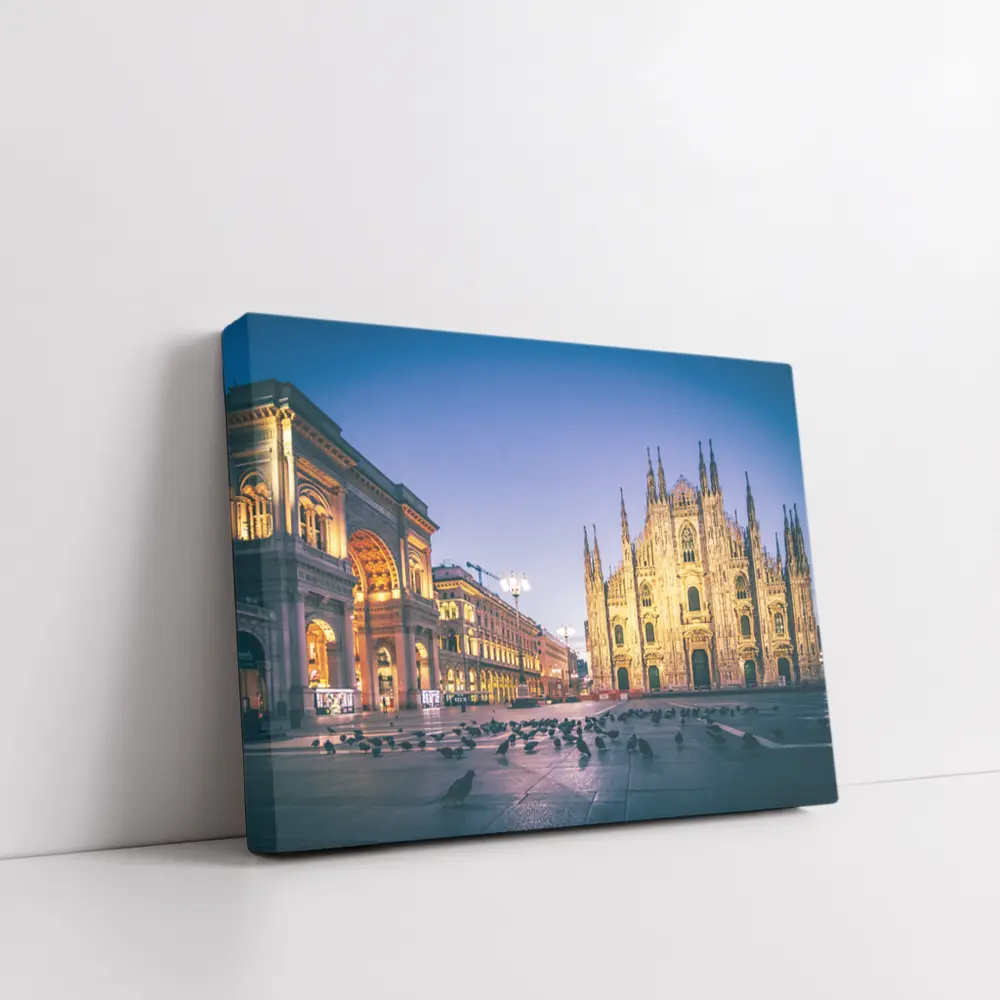 Milan Cathedral Duomo Square Blue Dawn – Wall Art