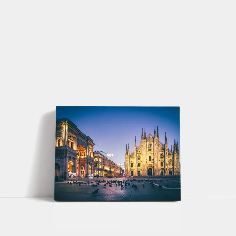 Milan Cathedral Duomo Square Blue Dawn – Wall Art