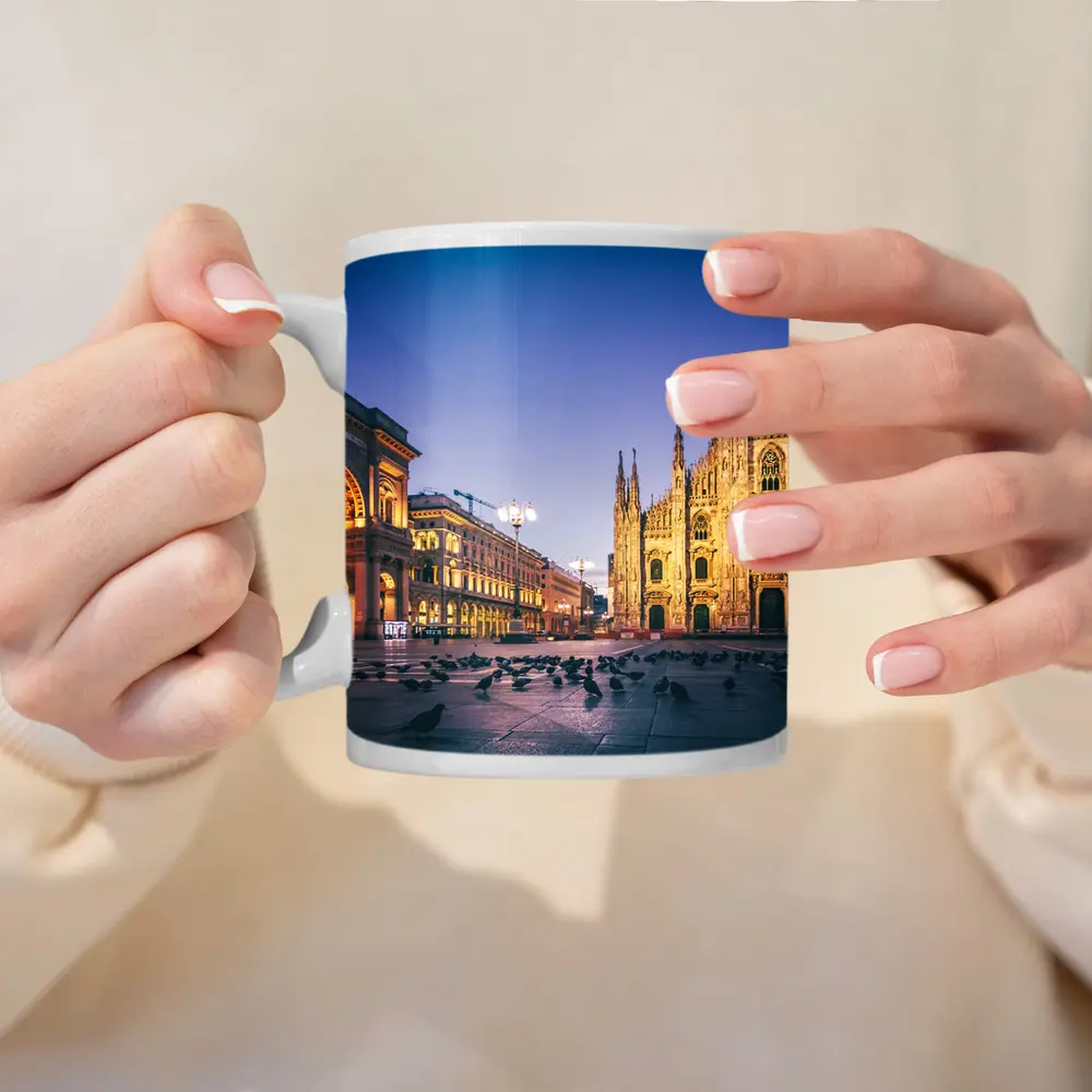 Milan Cathedral Duomo Square Blue Dawn – Mugs