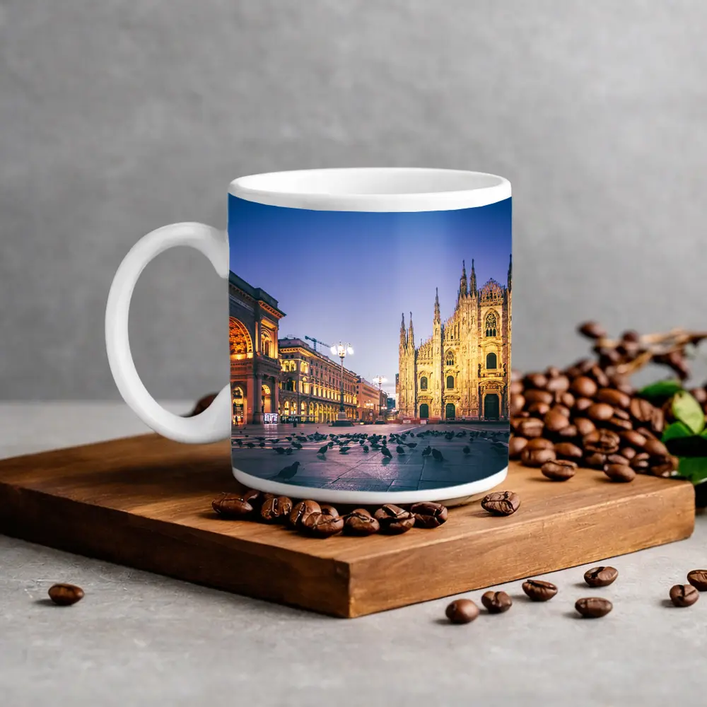 Milan Cathedral Duomo Square Blue Dawn – Mugs
