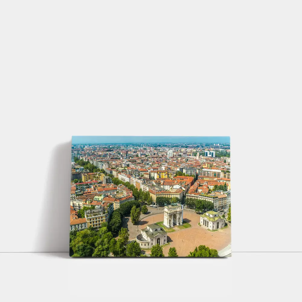 Milan Italy Arco della Pace Aerial View – Wall Art
