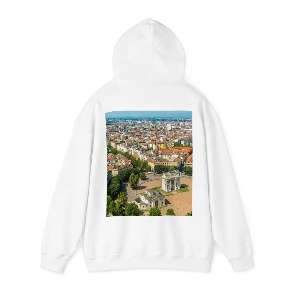 Milan Italy Arco della Pace Aerial View – Hoodies