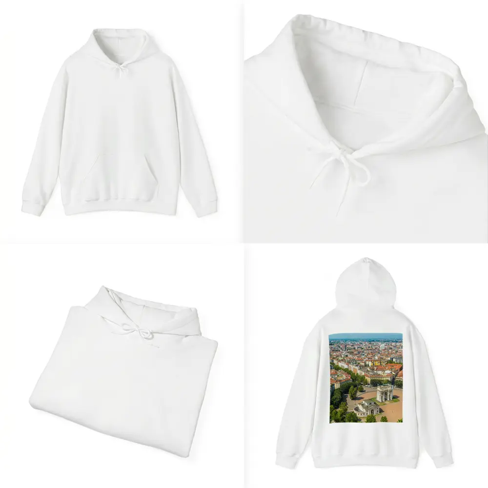 Milan Italy Arco della Pace Aerial View – Hoodies