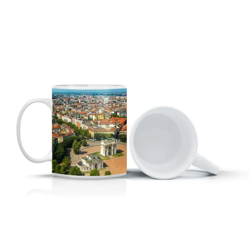 Milan Italy Arco della Pace Aerial View – Mugs
