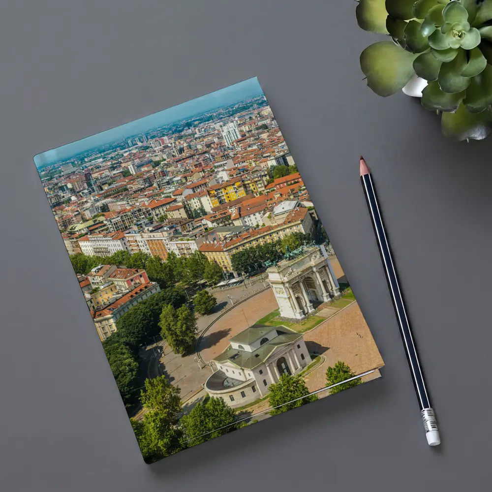 Milan Italy Arco della Pace Aerial View – Notebooks