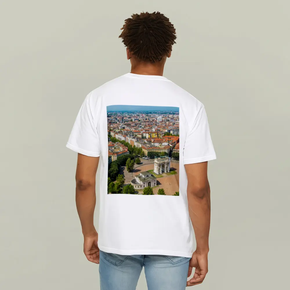 Milan Italy Arco della Pace Aerial View – T-Shirts