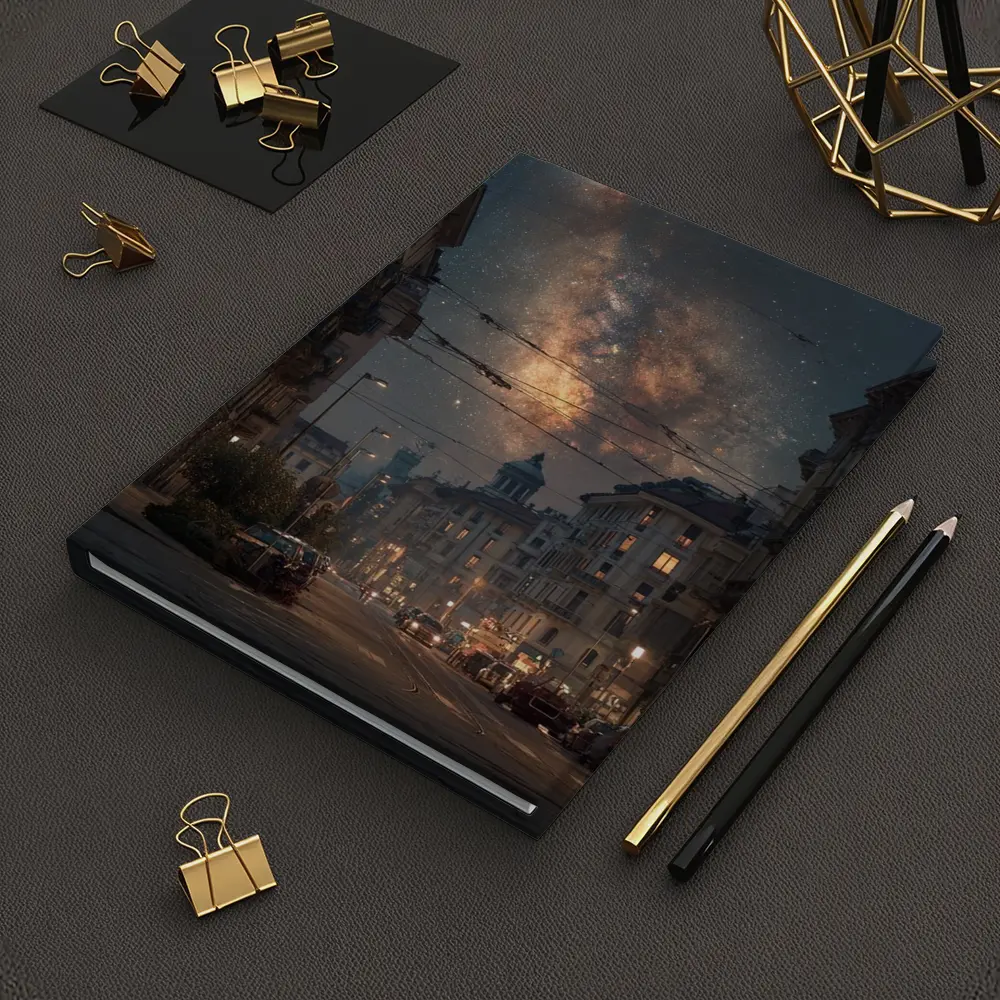 Milan City Street Milky Way Night Sky – Notebooks
