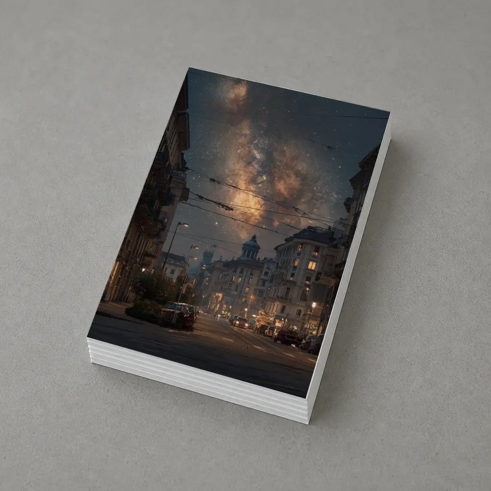 Milan City Street Milky Way Night Sky – Postcards