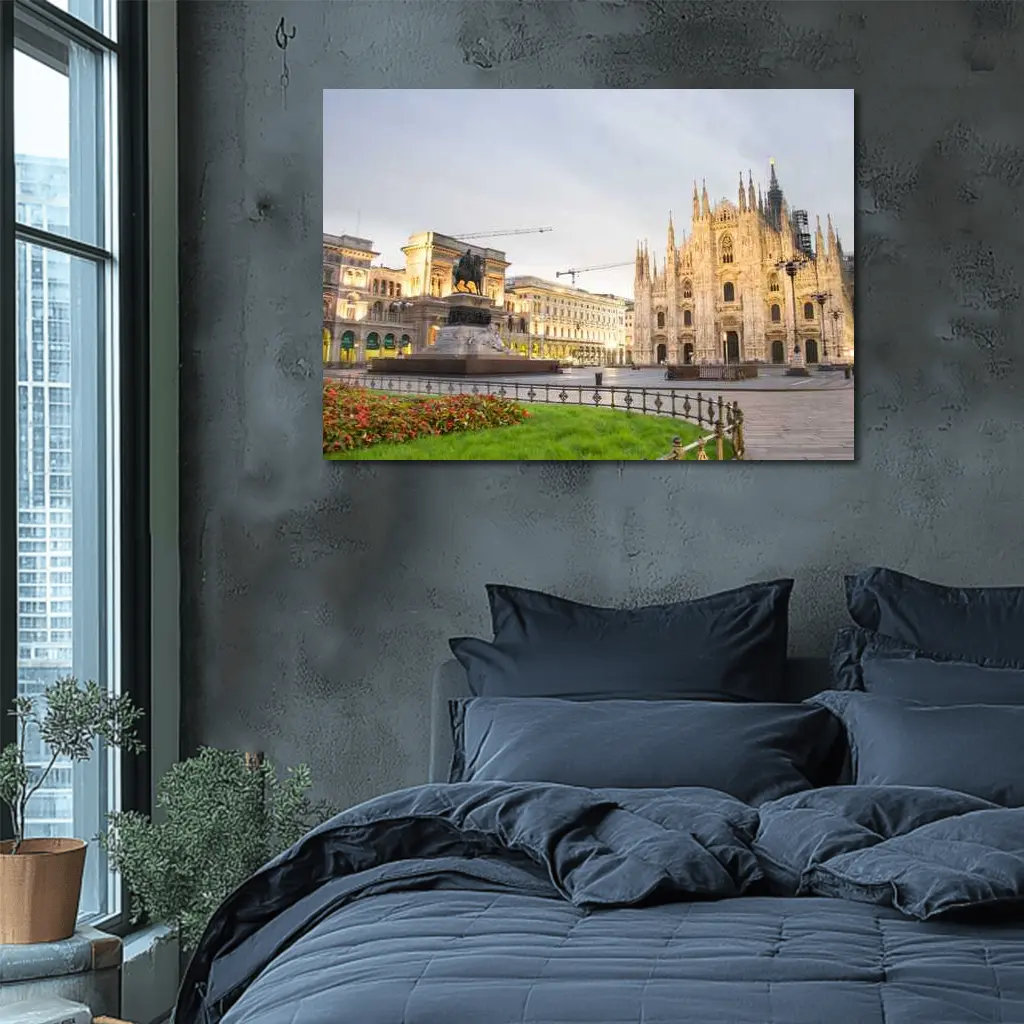 Milan Cathedral Piazza Duomo Dawn Square – Wall Art