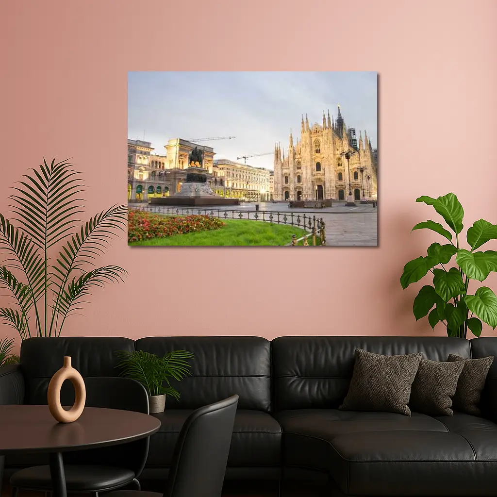 Milan Cathedral Piazza Duomo Dawn Square – Wall Art