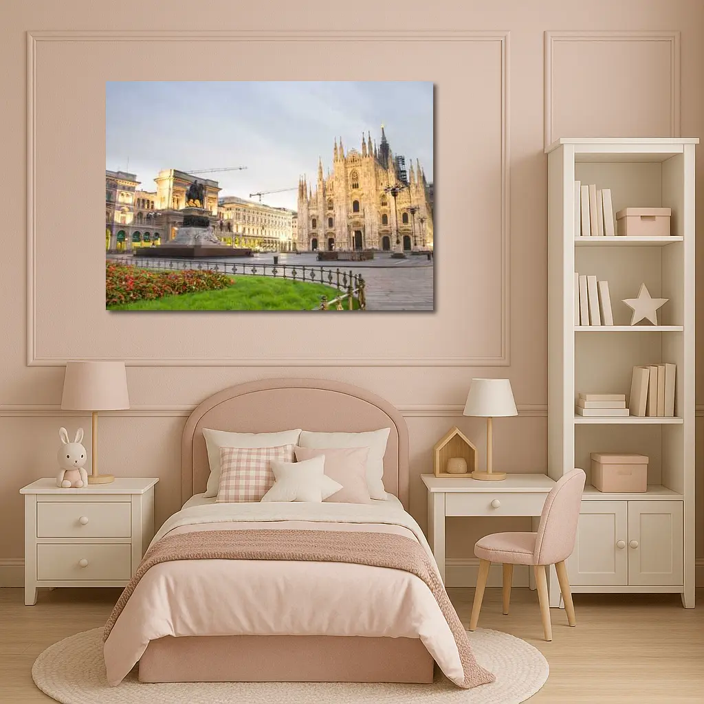 Milan Cathedral Piazza Duomo Dawn Square – Wall Art