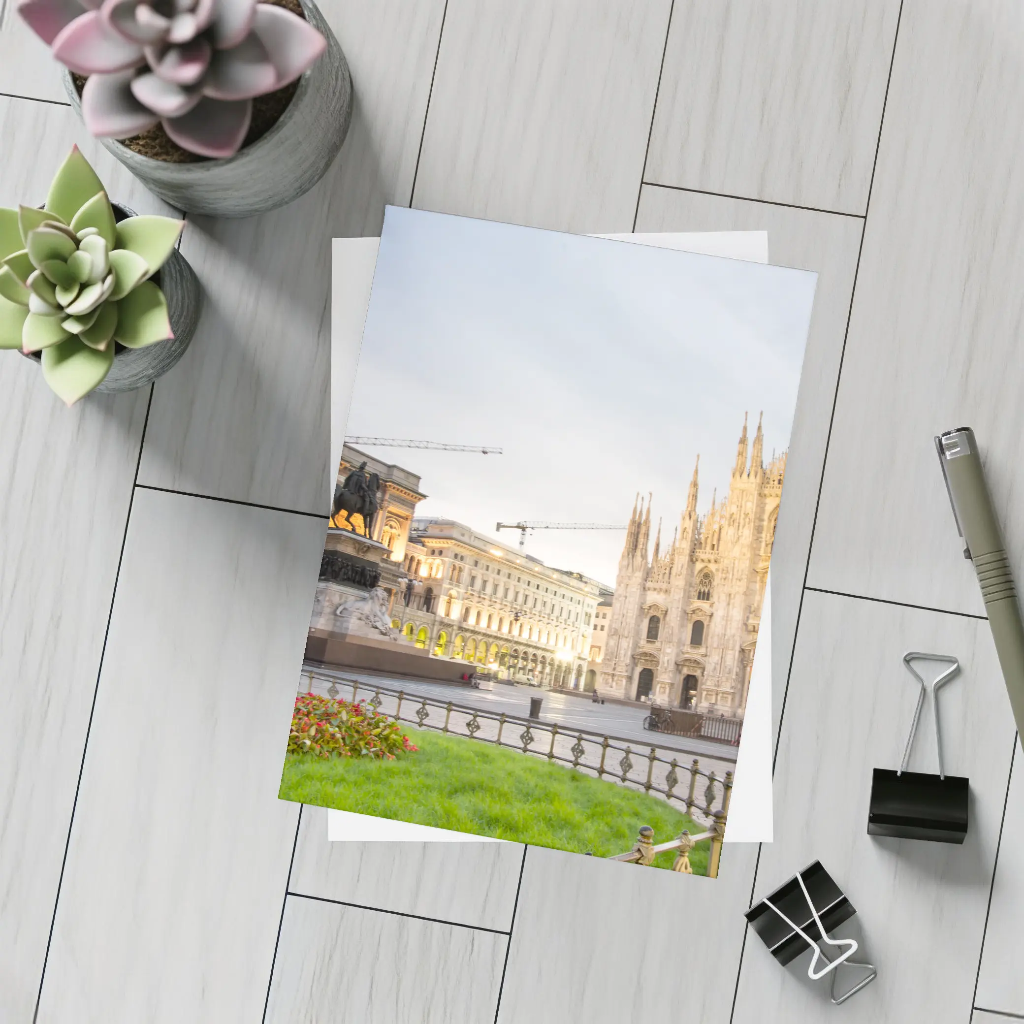 Milan Cathedral Piazza Duomo Dawn Square – Postcards