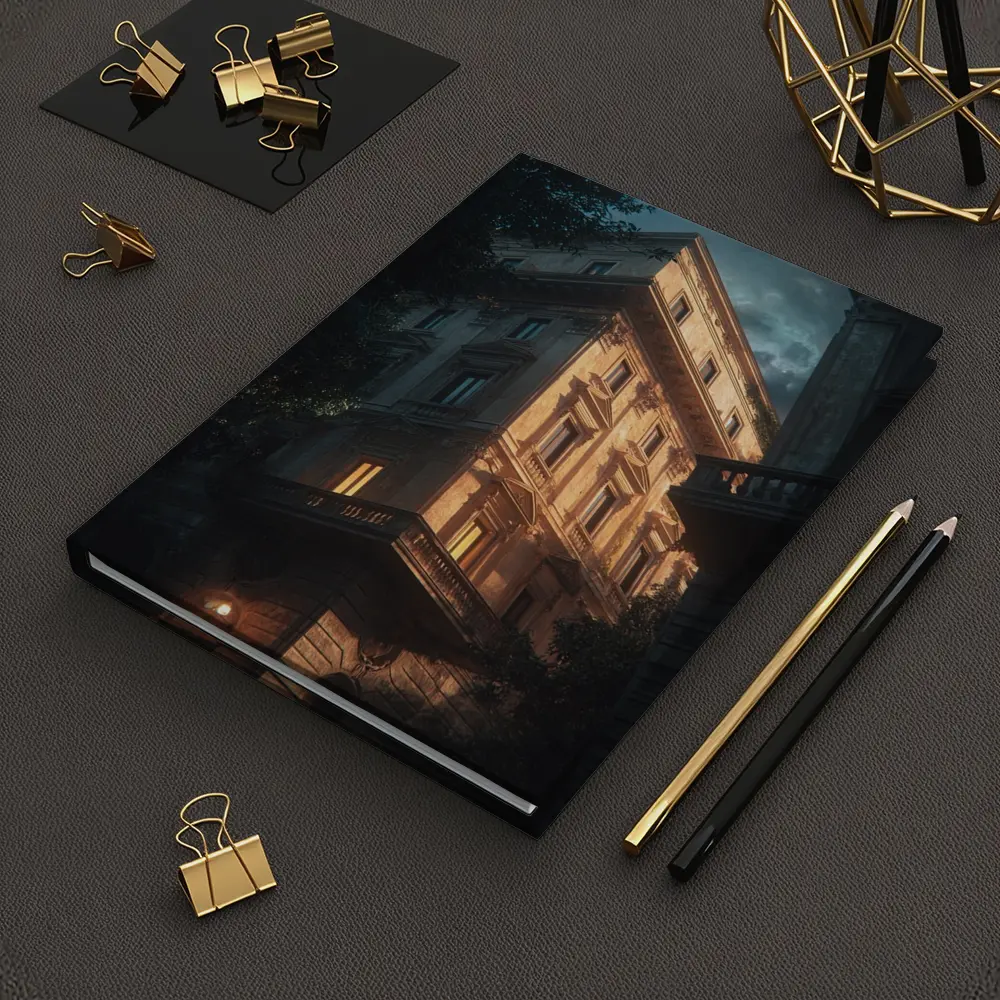 Classical Italian Building Glowing At Night – Notebooks