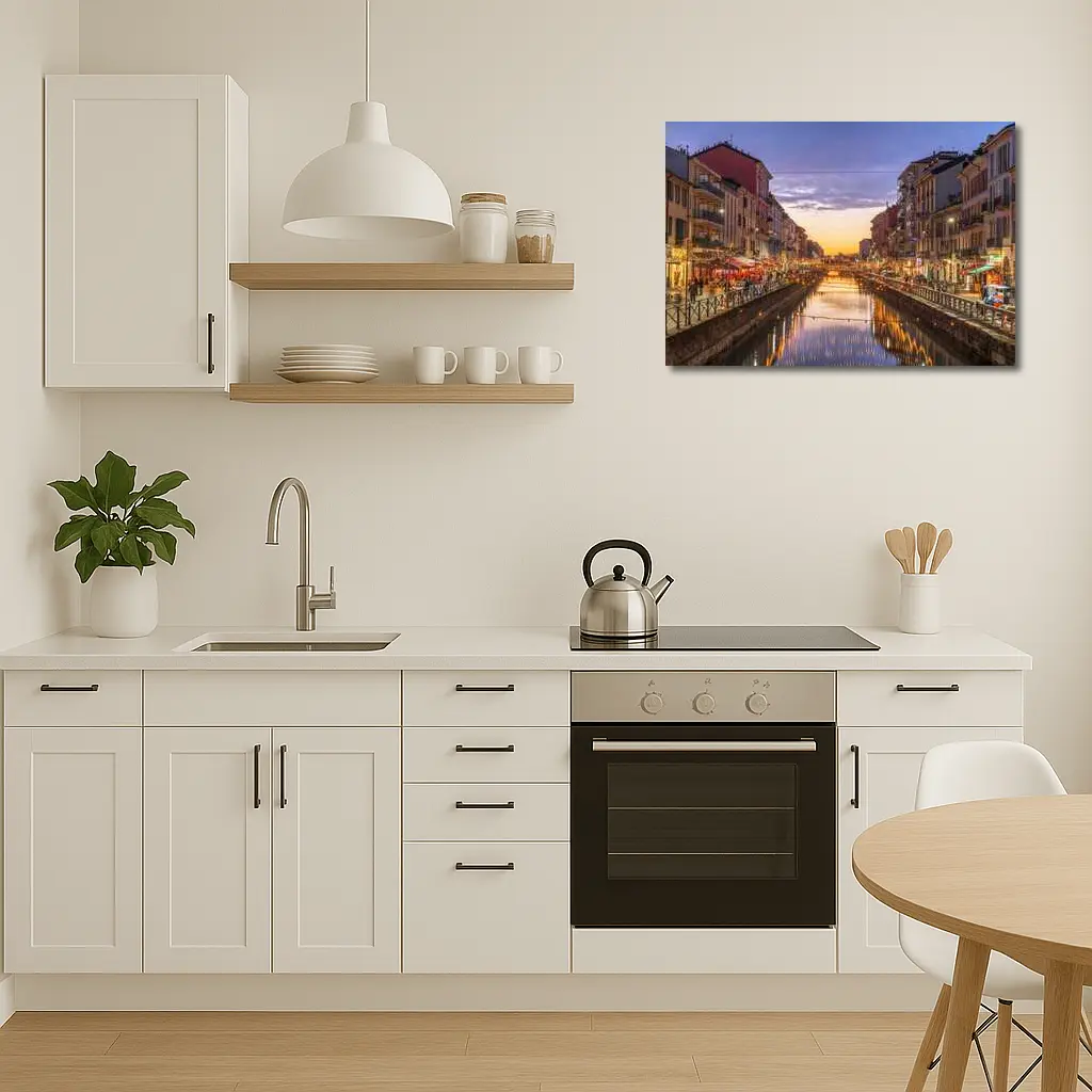 Milan Naviglio Grande Canal at Sunset – Wall Art