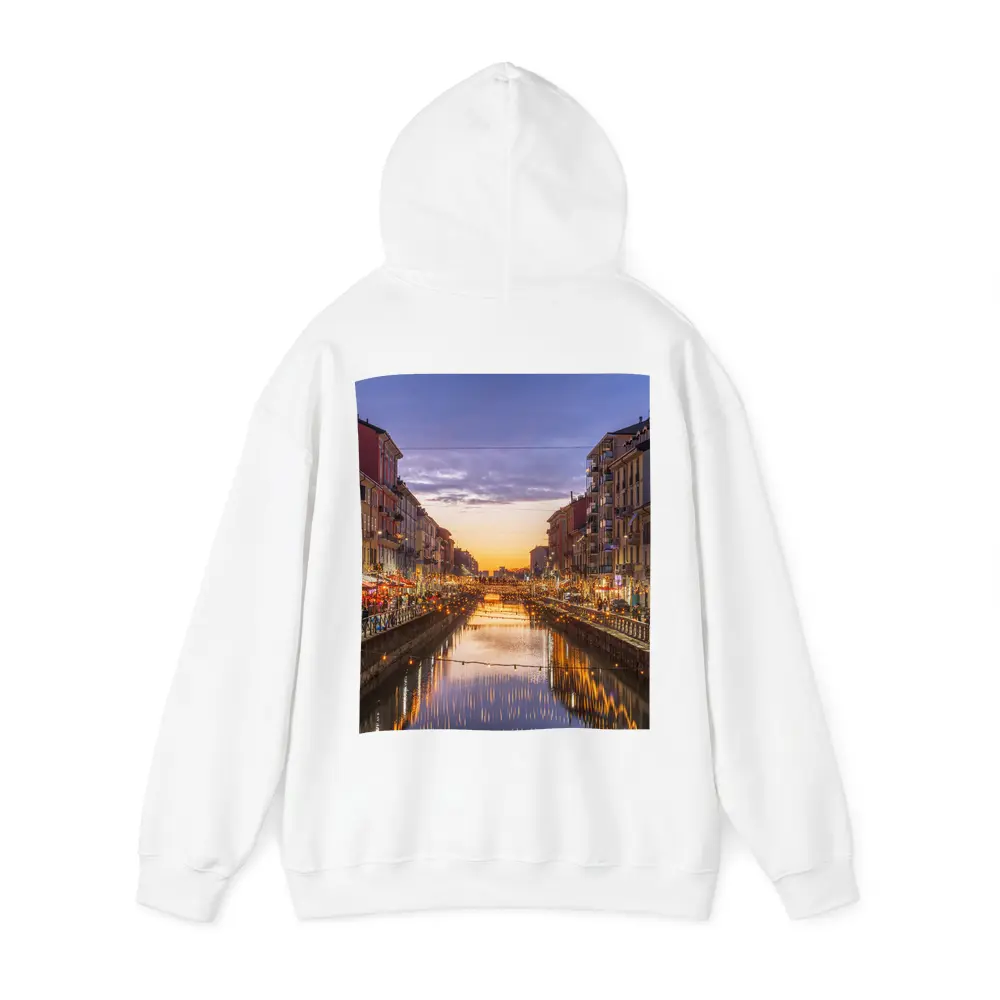 Milan Naviglio Grande Canal at Sunset – Hoodies