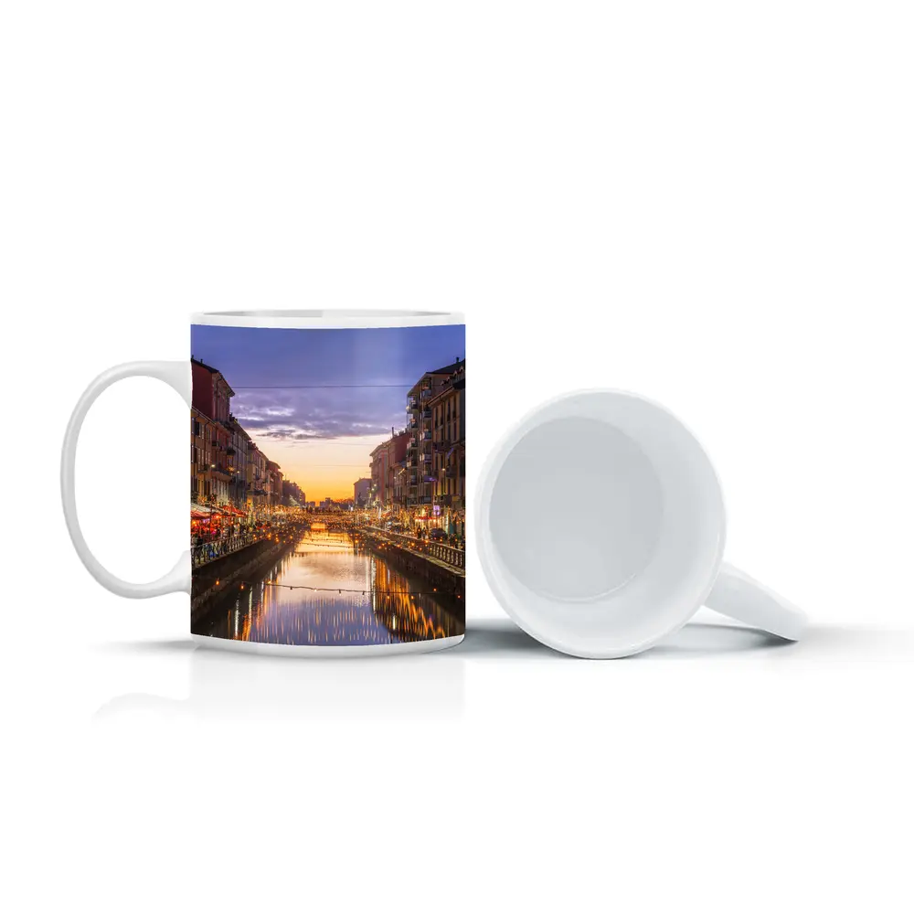 Milan Naviglio Grande Canal at Sunset – Mugs