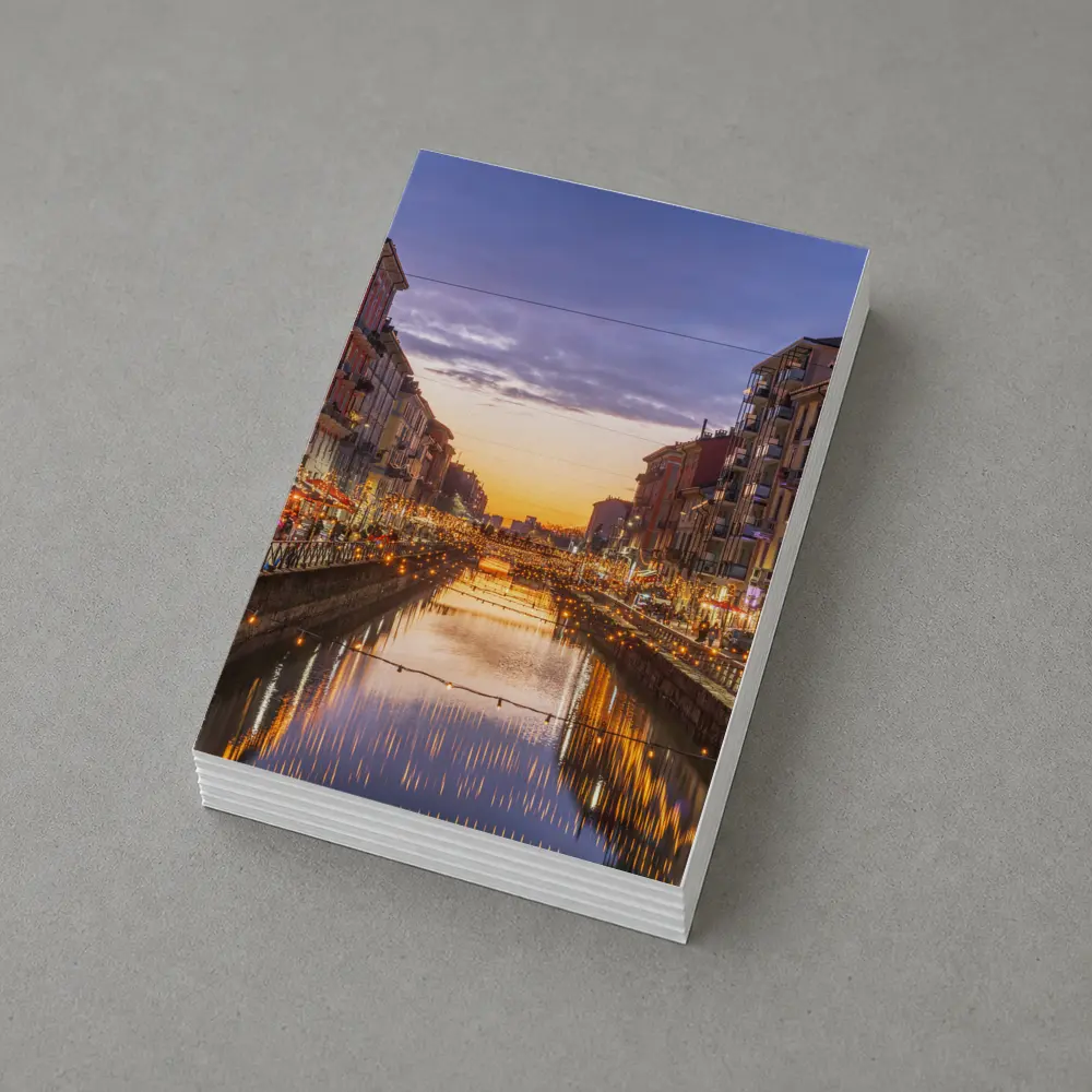 Milan Naviglio Grande Canal at Sunset – Postcards
