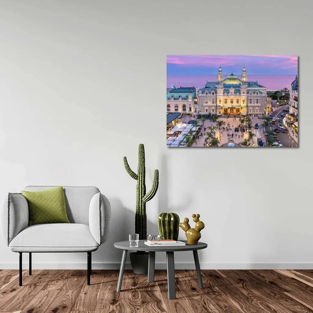 Monte Carlo Casino Square at Dusk – Wall Art