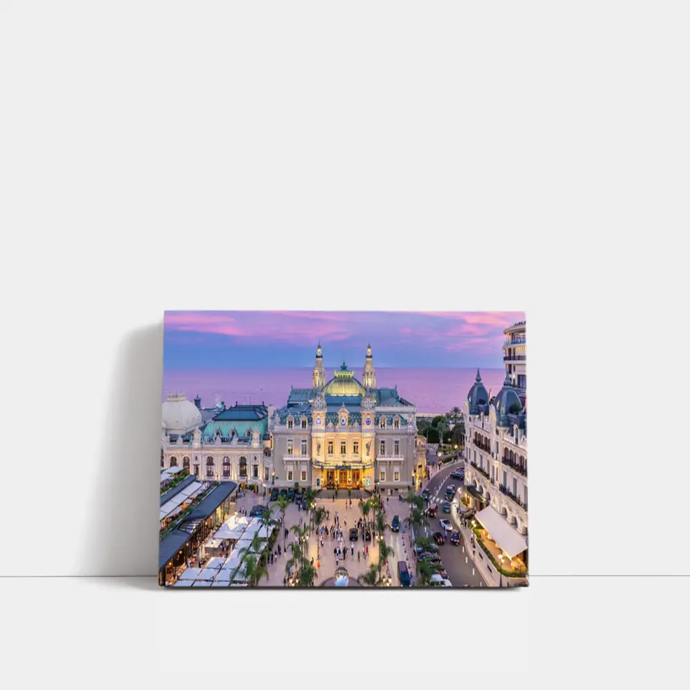 Monte Carlo Casino Square at Dusk – Wall Art