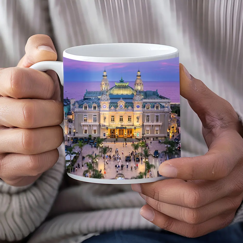 Monte Carlo Casino Square at Dusk – Mugs