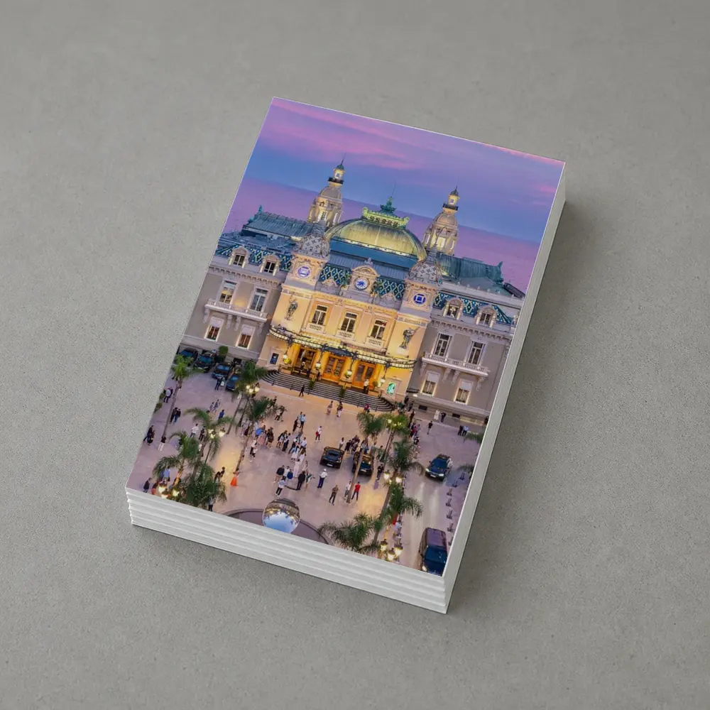 Monte Carlo Casino Square at Dusk – Postcards